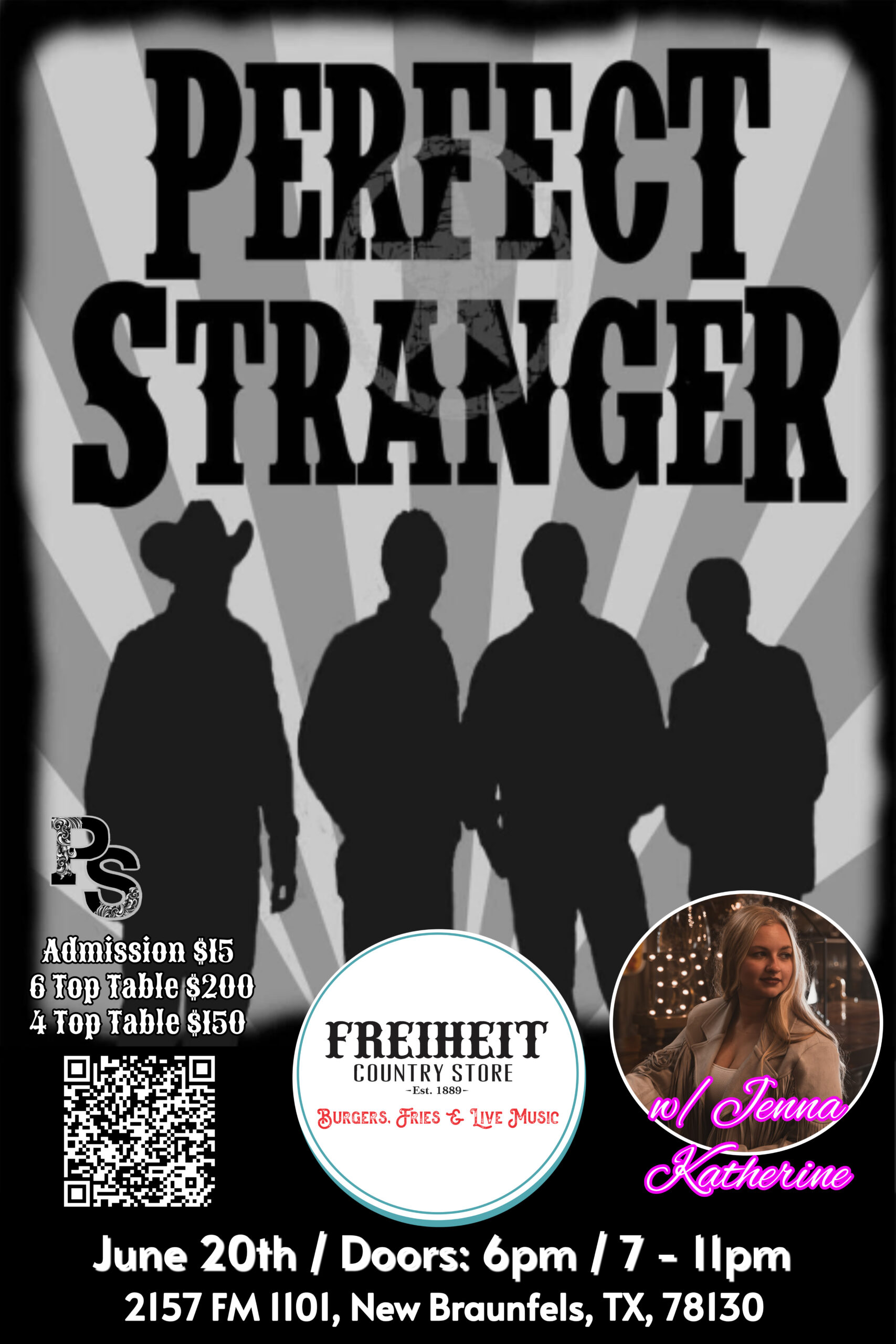 Perfect Stranger w/Jenna Katherine @ Freiheit Country Store